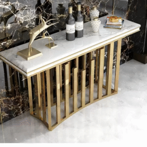 novelle gold marble console – luxury marble top console table