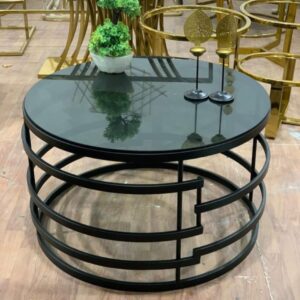 round coffee table with glass top