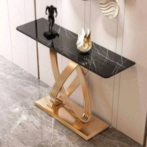 rose gold marble console table